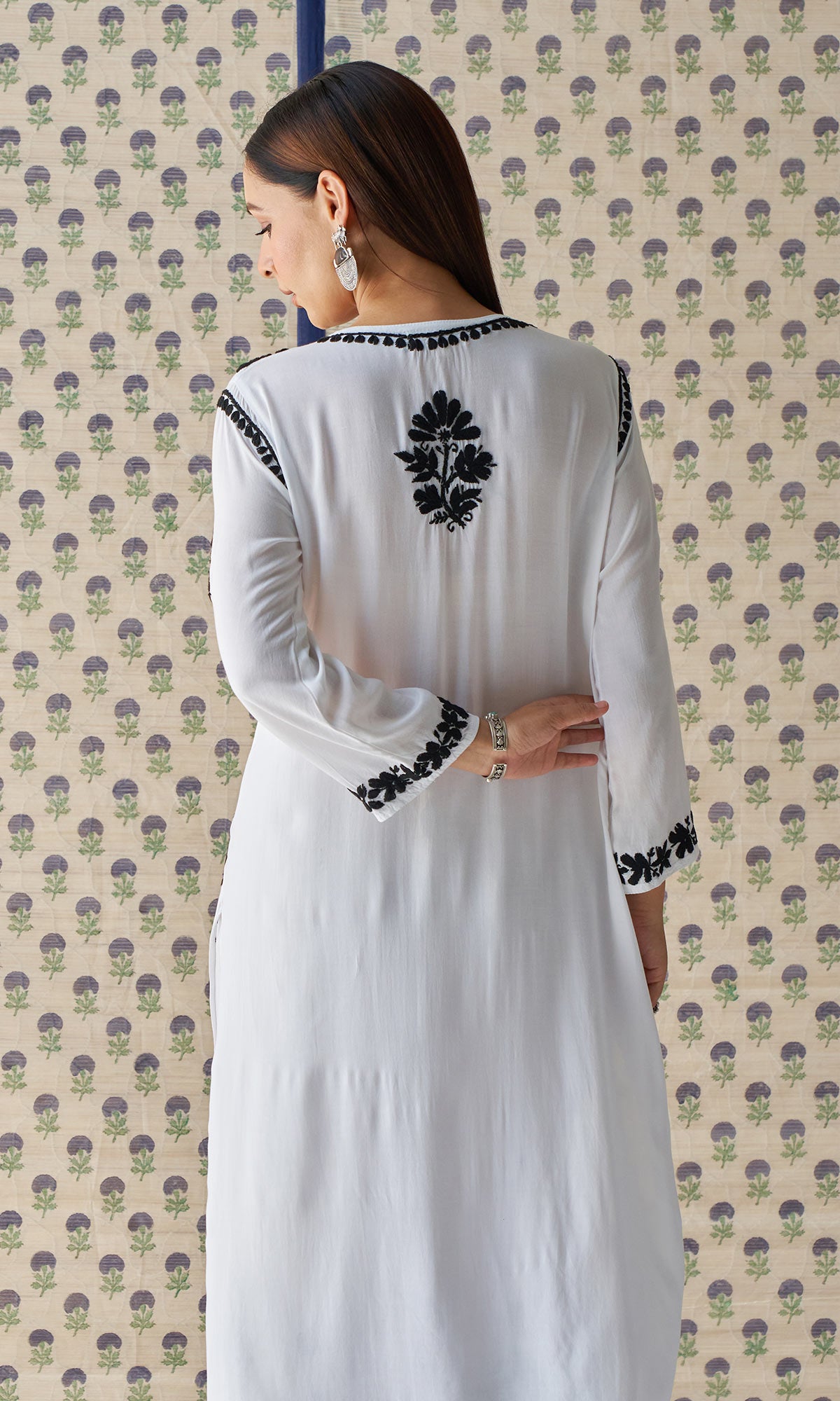 Handcrafted Chikankari White 2PC Kurta-Palazzo Set