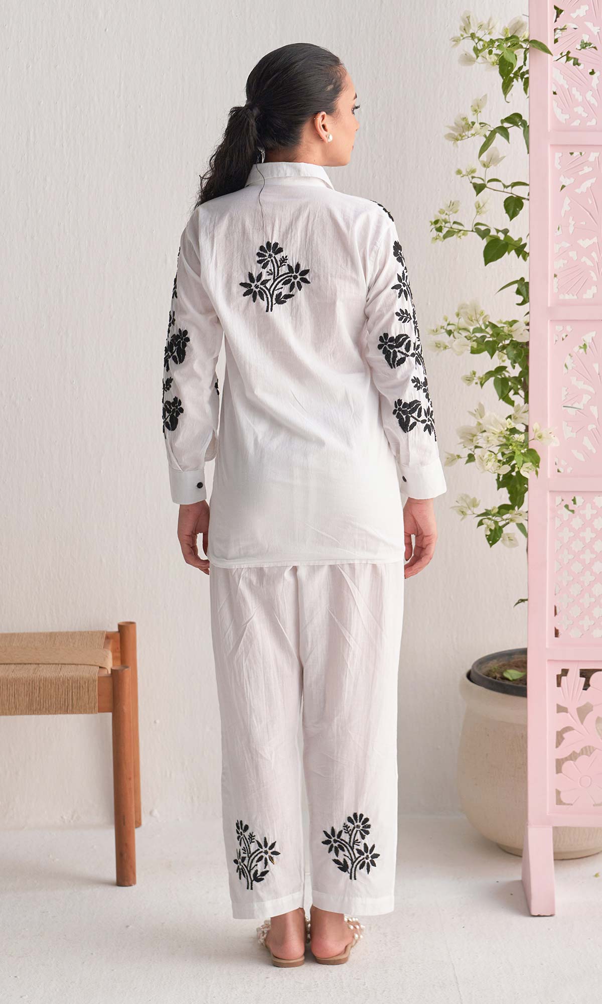 Handcrafted Chikankari White Co-ord Set