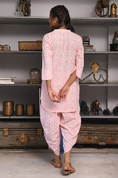 Ridhi Suri Feriha Soft Pink Dhoti set - Set of 2