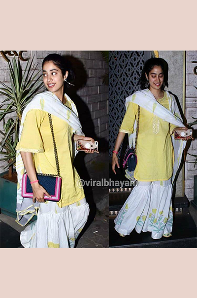 Ridhi Suri Bahameen Yellow Mughal Sharara Set with Gota Embroidery