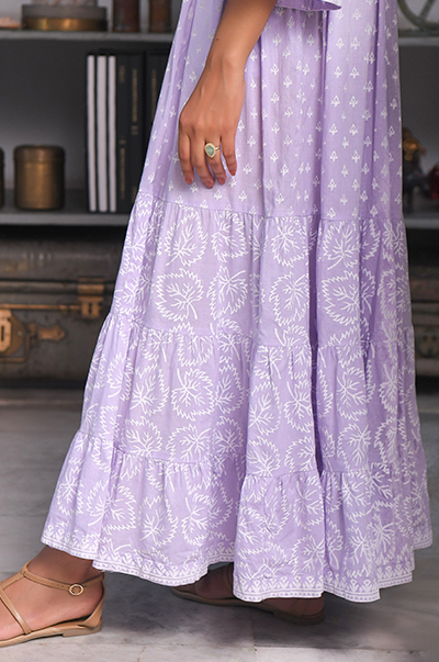 Ridhi Suri Feriha Lilac Gathered Maxi
