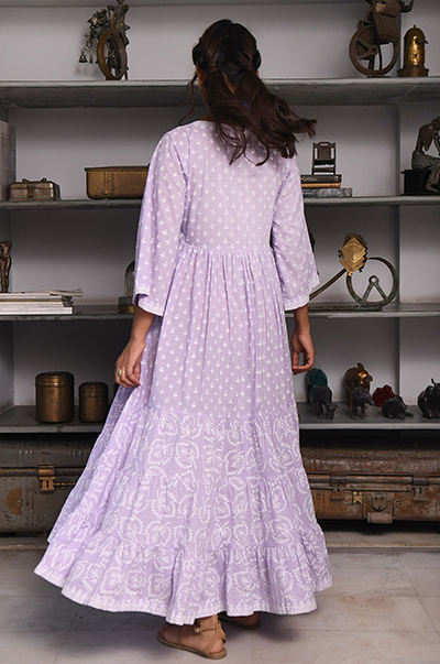 Ridhi Suri Feriha Lilac Gathered Maxi