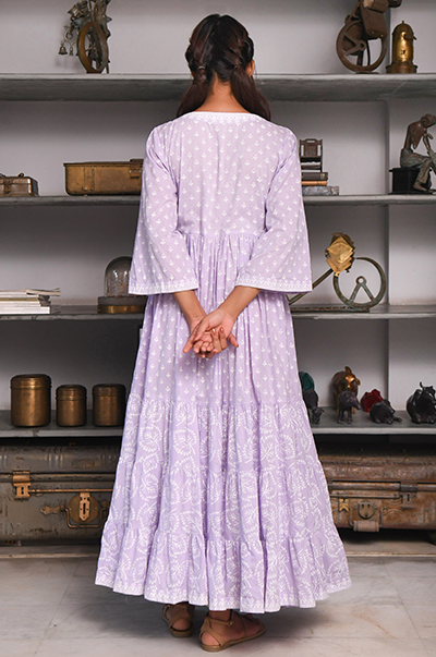 Ridhi Suri Feriha Lilac Gathered Maxi