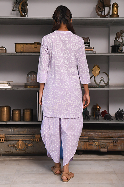 Ridhi Suri Feriha Lilac Dhoti set - Set of 2
