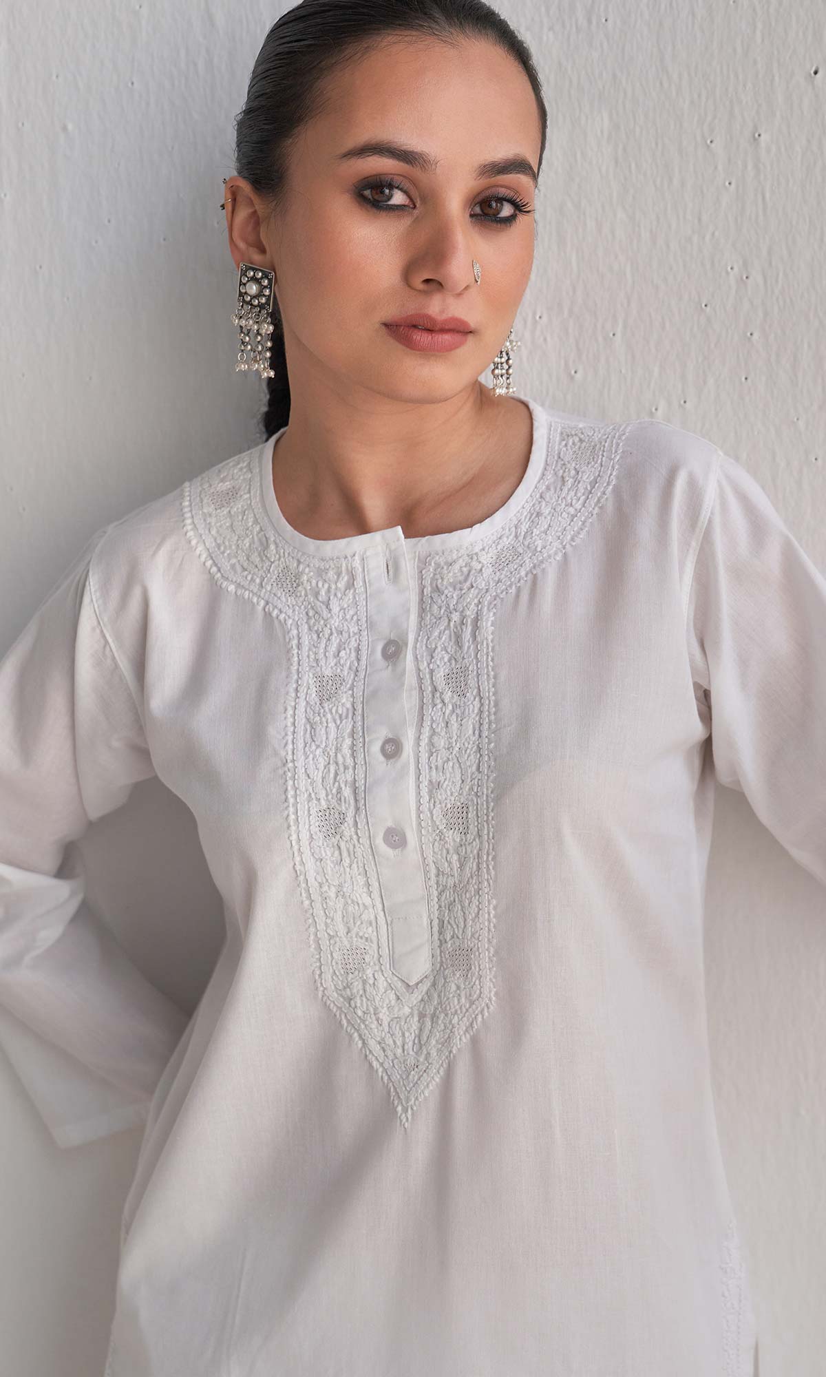 Handcrafted Chikankari White Co-ord Set