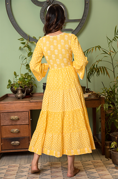 RIDHI SURI DAISY SUNSHINE YELLOW DRESS