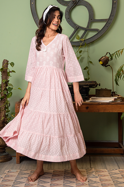 RIDHI SURI DAISY SOFT PINK DRESS